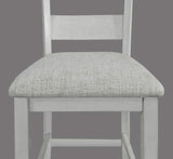 Rustic Farmhouse 5-Pc Counter Height Dining Set Square Table Wood Top Bottom Display Shelf Linen B011P186071