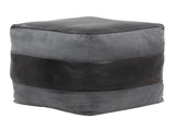 Canvas in Black Leather and Grey Canvas B202P223715