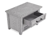 1pc Gray Contemporary Rustic Wood Finish Two Drawers Nightstand Wooden Bedroom Furniture Metal Pull B2741P504989