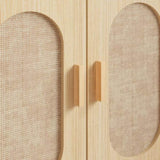 4-layer with double doors Triamcinol board rattan surface 78*35.5*180cm display cabinet original 43966121