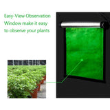 ZUN LY-120*120*200cm Home Use Dismountable Hydroponic Plant Growing Tent with Window Green & Black 10754030