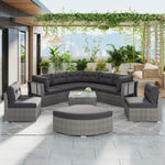 ZUN Patio Furniture Set Outdoor Furniture Daybed Rattan Sectional Furniture Set Patio Seating Group With 56243482