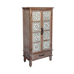 ZUN 55.12'' Tall Tower Storage Cabinet - Rustic Wood Sideboard Pantry Cabinet - Versatile Buffet Cabinet W2295P246674