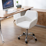 ZUN HengMing Faux Fur Home Office Chair,Fluffy Fuzzy Comfortable Makeup Vanity Chair ,Swivel Desk Chair W21228454