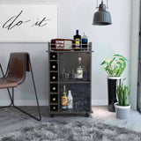 Cannon 2-Drawer Nightstand Black and Dark Oak B06280612