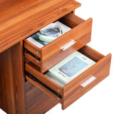 Walnut relief, particle board with melamine laminated board, desktop storage layer, 110*50*95cm, 74559954