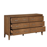 Transitional Bedroom Furniture 1pc Dresser of 6x Drawers Light Brown Finish Wooden B011P286828