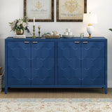 U_STYLE Luxurious Four-Door Sideboard with Honeycomb Patterned Doors, Offering Ample Storage for N711P187044V