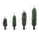 150cm Detachable Artificial Green Cypress Tree Realistic Tall Faux Plant for Indoor and Outdoor W2945P322200