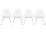 dining chair,set of 4,metal leg,PET plastic seat W234P417568