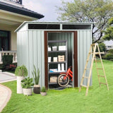 6ft x 5ft Outdoor Metal Storage Shed White W54071040