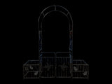 Metal Garden with doors Garden Arbor Trellis Climbing Plants Support Outdoor Wedding W656127046