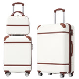 Hardshell Luggage Sets 3 Pieces 20"24" Luggages and Cosmetic Case Spinner Suitcase with TSA Lock N732P171583K
