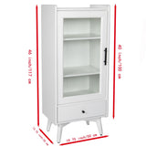 ZUN Modern Bathroom Storage Cabinet & Floor Standing cabinet with Glass Door with Double Adjustable W1801109143