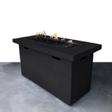 ZUN 25" H x 42" W Fiber Reinforced Concrete Propane Outdoor Fire Pit Table B120P203040