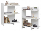 White 3-Tier Wooden Bookshelf, Engineered Board 66LBS Per Shelf Anti-Toppling Kit Included 65167441