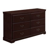 ZUN Classic Traditional 1pc Dresser of 6 Drawers Cherry Finish Bedroom Wooden Storage Furniture B011P233724