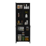 ZUN Konik 67-Inch High Storage Cabinet Kitchen Pantry With Three Doors and Three Exterior Shelves B200P173167