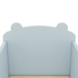 Toddler Floor Bed Frame, Cot Bed for Boys and Girls Ages 3-6, Bear Shape Toddler Bed, Blue W1580P257434