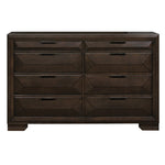 ZUN Contemporary Design 8-Drawers Dresser 1pc Bedroom Furniture Warm Espresso Finish Raised Panel Front B011P225191