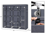67" Portable Closet Organizer Wardrobe Storage Organizer with 10 Shelves Quick and Easy to Assemble 09015276