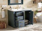30'' Bathroom with Ceramic Sink Combo,Solid Wood Frame Bathroom Storage Cabinet, Freestanding N710P191970C
