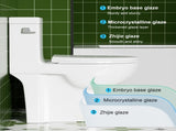 1.28 GPF Side-Single-flush One Piece Toilet, Water-Saving Elongated Comfort Height Floor Mounted, W3192P277906