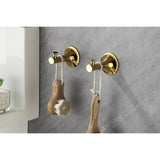 ZUN 6 Piece Brass Bathroom Towel Rack Set Wall Mount W2287P169795