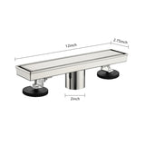 12 Inches Linear Shower Drain, Included Hair Strainer and Leveling Feet W2287P146729