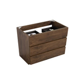 ZUN Alice-36F-105,Floor cabinet WITHOUT basin, Walnut color, With three drawers, Pre-assembled W1865107749