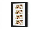 Black MDF Spray Paint, Partial Mirror Wall-mounted 2-Tier Storage Cabinet, 41279187