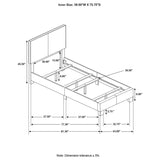 Brown Twin Panel Bed B062P153563