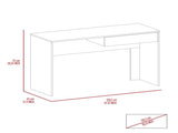 Black Wengue 2-Drawer Computer Desk B06280444