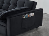 Modern velvet sofa, sofa pull-out bed, small love seat casual sofa with back, with pillow, pockets, 49433073