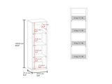Cale Wall Cabinet, 4 Shelves, White B097P474255