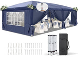 10'x20' Instant Pop Up Canopy Tent Blue, 6 Side Panels 2 Doors 4 Mesh 45955673