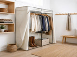 60-Inch Extra Wide Single Tier Zippered Clothes Closet Grey Pumice 68325583