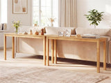 48" Solid Wood Leg Console Table, Narrow Farmhouse Entryway Table for Hallway & Sofa - Natural 83230197