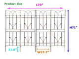 4 Pack Metal Garden Trellis 71" x 17.7" Rustproof Trellis for Climbing Plants Outdoor Flower Support 88492620