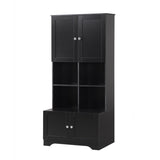 ZUN Tall and Wide Bathroom Floor Storage Cabinet, Bathroom Storage Unit, Freestanding Cabinet with 4 N725P179705B