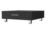Black Wengue 1-Drawer Rectangle Coffee Table B06280212