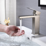 Waterfall Spout Bathroom Faucet,Single Handle Bathroom Vanity Sink Faucet W928124227