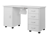 MDF Single Door 4 Drawers With Fan White Nail Table 65632572