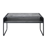 Concrete Grey and Black 1-shelf Coffee Table B062P185664