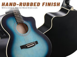 KMA102 41In Basswood Panel Matte Edging Folk Guitar with 15W Amplifier Bag Tuner 30194846