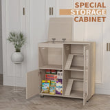 Guinea Pig Cages,4-Tier Hamster Cage Wood with Storage Cabinet, House for Rat Chinchilla, Openable W1850P168633