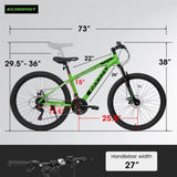 ZUN A2610 26 inch Mountain Bike 21 Speeds, Suspension Fork, Steel Frame Disc-Brake for Men Women Mens W1856P176544