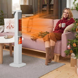 Fast Heating Oscillating Space Heater - 120&deg Wide Angle 30% Faster Warmth, 3D Flame, 5 Timer & 74413816