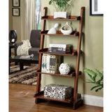 Antique Oak 1pc Ladder 5-Tier for Books Modern Style Living Room Display / Book B011P191546