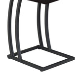 ZUN Cappuccino and Gunmetal Hi-tech Accent Table B062P153621